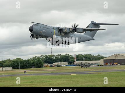 German Air Force,Airbus,  A400M Atlas appearance at the Royal International Air Tattoo take off/landing pre/post flying display Stock Photo