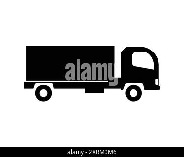 lorry silhouette stock vector Stock Vector