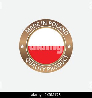 made in poland labels vector Stock Vector