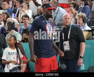 Paris, France, 6 August, 2024. Lebron James (6) of Team United States ...