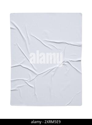 Blank paper sticker label texture isolated on white background Stock Photo