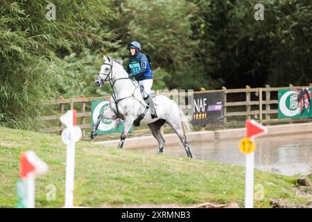 Zara Tindall of Great Britain with Classicals Euro Star during the CCI4*S crosscountry at the NAF Five Star International Hartpury Horse Trials on August 10, 2024, Hartpury, United Kingdom (Photo by Maxime David - MXIMD Pictures) Stock Photo