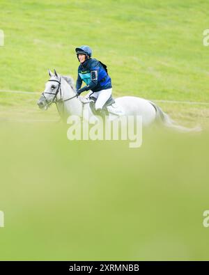 Zara Tindall of Great Britain with Classicals Euro Star during the CCI4*S crosscountry at the NAF Five Star International Hartpury Horse Trials on August 10, 2024, Hartpury, United Kingdom (Photo by Maxime David - MXIMD Pictures) Stock Photo