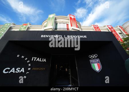 Parigi, France. 11th Aug, 2024. Casa Italia at 2024 Olympics, Sunday, August 11, 2024, in Paris, France. (Photo by Gian Mattia D'Alberto/LaPresse) Credit: LaPresse/Alamy Live News Stock Photo