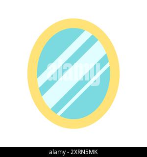 Bathroom Yellow Mirror Stock Vector