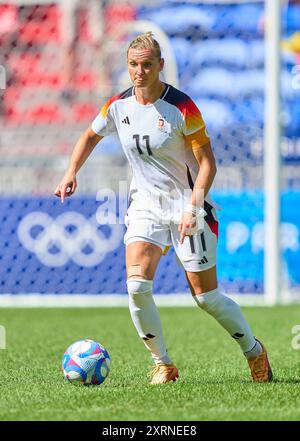 Alexandra Popp, DFB Frauen 11 at the women Olympic Bronze Medal match GERMANY, Spain. , . in Lyon, France. Season 2024/2025 Photographer: ddp images/star-images Credit: ddp media GmbH/Alamy Live News Stock Photo