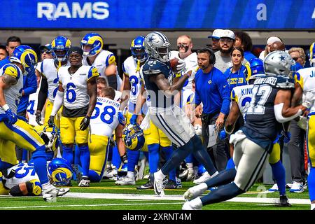 Inglewood, California, USA. August 11, 2024 Inglewood, CA.Dallas Cowboys tight end John Stephens Jr. (81) in action during the NFL Preseason football game against the Dallas Cowboys.Mandatory Photo Credit: Louis Lopez/Cal Sport Media (Credit Image: © Louis Lopez/Cal Sport Media) Credit: Cal Sport Media/Alamy Live News Stock Photo