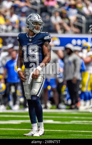 Inglewood, California, USA. August 11, 2024 Inglewood, CA.Dallas Cowboys Trey Lance (19) in action during the NFL Preseason football game against the Dallas Cowboys.Mandatory Photo Credit: Louis Lopez/Cal Sport Media Credit: Cal Sport Media/Alamy Live News Stock Photo