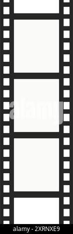 Seamless 35mm filmstrip with blank film frame vector Stock Vector