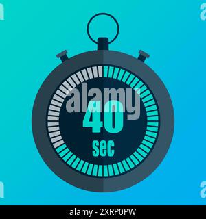 The 40 second, timer, stopwatch vector icon. 40 second Stopwatch icon ...