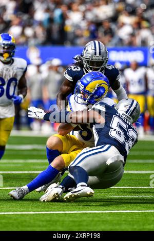 Inglewood, California, USA. August 11, 2024 Inglewood, CA.Los Angeles Rams wide receiver Drake Stoops (6) in action during the NFL Preseason football game against the Dallas Cowboys.Mandatory Photo Credit: Louis Lopez/Cal Sport Media Credit: Cal Sport Media/Alamy Live News Stock Photo