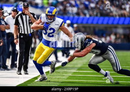 Inglewood, California, USA. August 11, 2024 Inglewood, CA.Los Angeles Rams tight end Miller Forristall (82) in action during the NFL Preseason football game against the Dallas Cowboys.Mandatory Photo Credit: Louis Lopez/Cal Sport Media Credit: Cal Sport Media/Alamy Live News Stock Photo