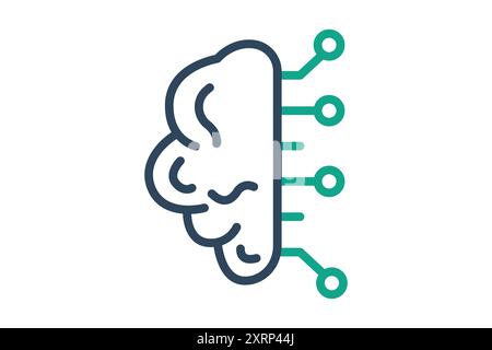 Business intelligence icon. icon related to technology. line icon style. data analytics elements vector illustration Stock Vector