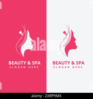 Beauty salon logo template. Vector illustration of beauty salon logo Stock Vector
