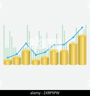 Business and financial info chart Stock Vector
