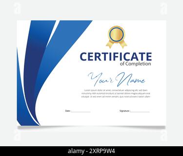 Simple certificate design template stock vector Stock Vector