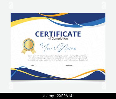 Award certificate design vector template Stock Vector