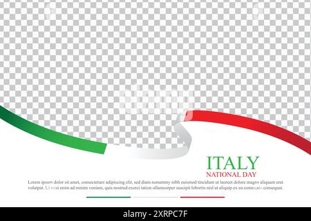 Italy Independence Day Vector Template Design Illustration. Suitable for greeting card, poster and banner Stock Vector