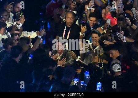 Paris, USA. 11th Aug, 2024. Views of the closing ceremony of the 2024 Paris Summer Olympics at the Stade de France, August 11, 2024, Paris, France. (Photo by Anthony Behar/Sipa USA) Credit: Sipa USA/Alamy Live News Stock Photo