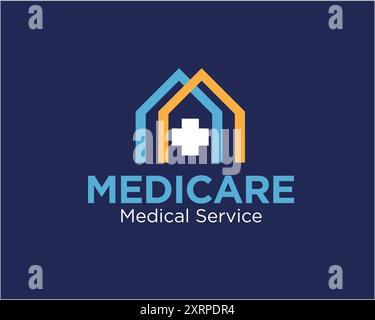 home care logo designs for clinic or medical service Stock Vector