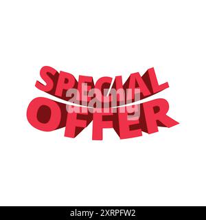 Special Offer Text on Clean White Background Stock Vector