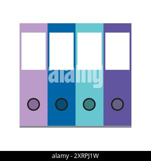 Colorful Office Ring Binder Icon Stock Vector