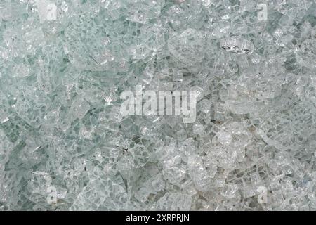 Shattered Glass Pieces with Irregular Shapes Stock Photo