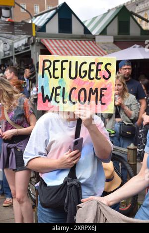 Anti-racist demo Norwich 10 August 2024 UK Stock Photo