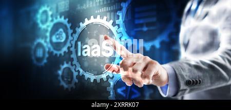 IaaS. Infrastructure as a Service. Providing resources to third-party companies Stock Photo