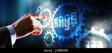 Edge computing. Distributed computing on devices. Concept Technology Stock Photo