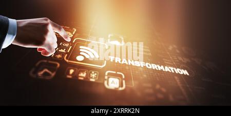 Business Digital Transformation. Future and Innovation Internet and network concept. Technology background Stock Photo