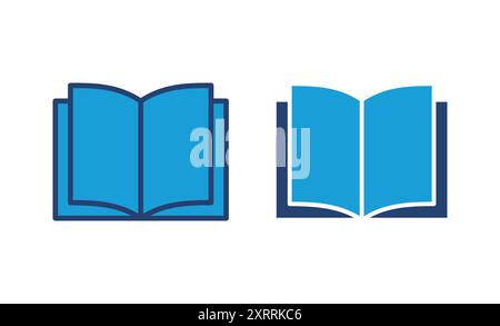 Book icon vector. open book icon vector. ebook icon Stock Vector