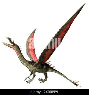 3D rendering of a fantasy dragon isolated on white background Stock ...