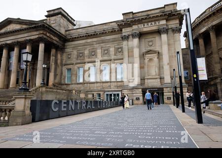 A General view (GV) of Liverpool Central Library & Record Office in Liverpool, Britain.  Image shot on 5th Aug 2024.  © Belinda Jiao   jiao.bilin@gmai Stock Photo