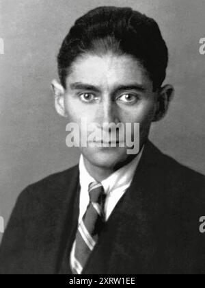 Franz Kafka - Last known photograph of Czech writer Franz Kafka. Most likely taken in 1923 Stock Photo