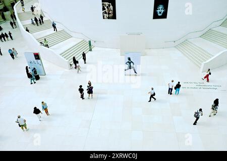 Visitors in the Great Court of the British Museum in London, UK. Stock Photo
