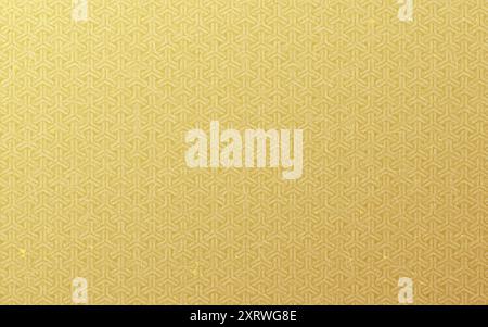 Seamless Japanese pattern with gold foil on washi paper. Gold color, kumikikkou. Stock Vector