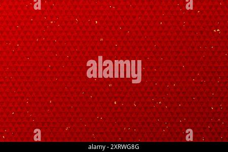 Seamless Japanese pattern with gold foil on washi paper. Red color, urokomon. Stock Vector