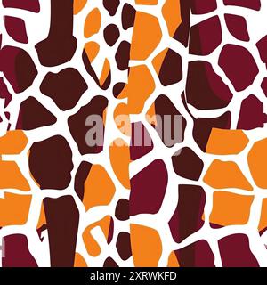 Detailed patterns giraffe skin texture in background. Giraffe skin and texture pattern , just skin. Stock Photo