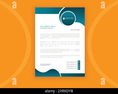 letterhead flyer corporate official minimal creative abstract professional informative newsletter magazine poster brochure design with logo Stock Vector