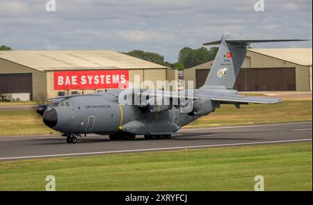 Turkish Air Force, A400m leaving on departures day at the Royal International Air Tattoo Stock Photo