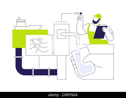 Water desalination abstract concept vector illustration. Stock Vector