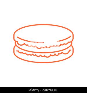Macaroon isolated. Macaroons icon sign. Macaron symbol Stock Vector