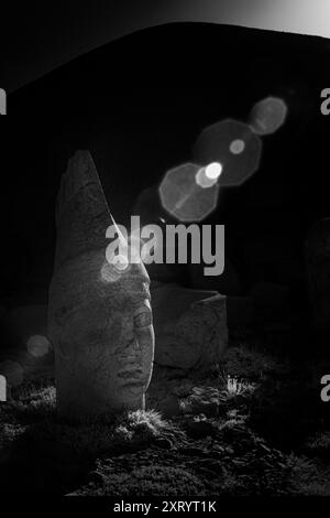 Statue of Apollo on top of the Mount Nemrut in Adiyaman, Turkey Stock Photo