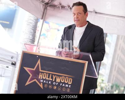 Los Angeles, USA. 12th Aug, 2024. Vince Vaughn at the Vince Vaughn Honored With Star On The Hollywood Walk Of Fame Ceremony held at 6201 Hollywood Boulevard in Hollywood, CA on Monday, ?August 12, 2024. (Photo By Sthanlee B. Mirador/Sipa USA) Credit: Sipa USA/Alamy Live News Stock Photo