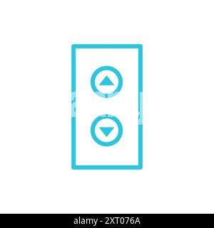 Elevator buttons icon, Isolated on white background. From blue icon set. Stock Vector