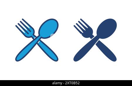 spoon and fork icon vector. spoon, fork and knife icon vector. restaurant icon Stock Vector