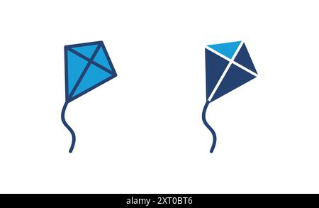 Kite icon vector. kite vector icon. Stock Vector