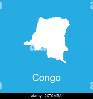 Democratic Republic of the Congo - solid black silhouette map of ...