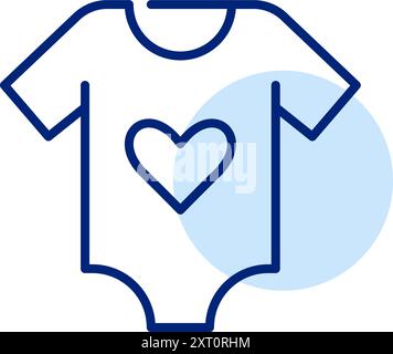 Infant onesie. Comfortable baby clothes. Pixel perfect, editable stroke vector icon Stock Vector